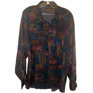 90s Vintage Florenzi Men's Multicolor L Shirt